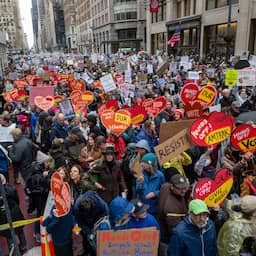 Duizenden Amerikanen door het hele land protesteren tegen Trump en Musk